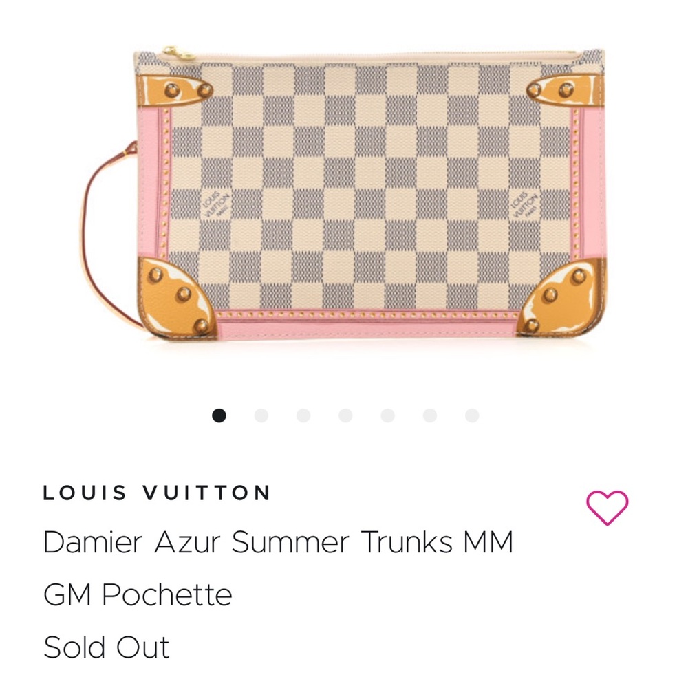 LOUIS VUITTON NEVERFULL SPECIAL EDITION N41065 MM POCHETTE IN DAMIER AZUR CANVAS